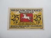 Notgeldas 25 pfennig ,Braunschweig Vokietija ,1921