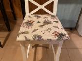 Baltos paaukštintos (65 cm) kėdės - nuotraukos Nr. 2