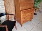 Vintažinė mid century tikmedžio komoda/sekreteras - nuotraukos Nr. 2