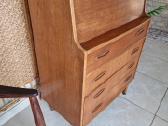 Vintažinė mid century tikmedžio komoda/sekreteras - nuotraukos Nr. 3