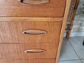 Vintažinė mid century tikmedžio komoda/sekreteras - nuotraukos Nr. 5