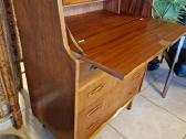 Vintažinė mid century tikmedžio komoda/sekreteras - nuotraukos Nr. 11