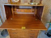 Vintažinė mid century tikmedžio komoda/sekreteras - nuotraukos Nr. 15