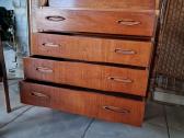 Vintažinė mid century tikmedžio komoda/sekreteras - nuotraukos Nr. 17