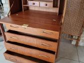 Vintažinė mid century tikmedžio komoda/sekreteras - nuotraukos Nr. 25