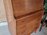 Vintažinė mid century tikmedžio komoda/sekreteras - nuotraukos Nr. 30