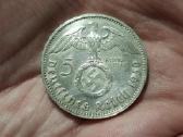 Vokietija 5 mark 1939 E sidabras