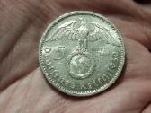 Vokietija 5 mark 1939 A sidabras