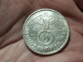 Vokietija 5 mark 1937 A sidabras