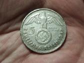 Vokietija 5 mark 1937 G sidabras