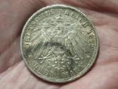 Viurtembergas 3 mark 1912 sidabras