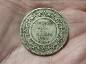 Tunisas 2 frankai 1891 sidabras