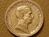 Sidabrinės Italijos 2 liros 1914 m. Unc stovio - nuotraukos Nr. 2