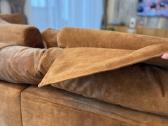 Didelė prabangi rudos/oranžinės spalvos sofa - nuotraukos Nr. 4