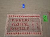 Pirkėjo vizitinė kortelė 1991 m.
