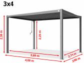 Moderni stoginė terasai 3x4 m pergola - nuotraukos Nr. 9