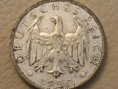 Sidabrinė Veimaro 2 Reichsmarkių moneta 1926 E - nuotraukos Nr. 2