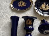 Limoges Limozo porcelianas dezutes kobalto melyna - nuotraukos Nr. 7