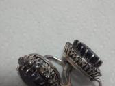 Auskarai su ametistu ir cirkoniu