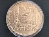 Prancūzija 1933 20 francs Ag680 20gr - nuotraukos Nr. 2