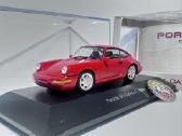 Porsche 911 964 Carrera 4 1991 raudona 1:43 Atlas