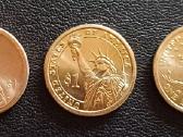 1 doleris JAV unc. 3 vnt.