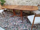 Vintažinis mid century tikmedžio valgomojo stalas - nuotraukos Nr. 9