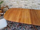 Vintažinis mid century tikmedžio valgomojo stalas - nuotraukos Nr. 13