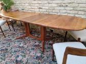 Vintažinis mid century tikmedžio valgomojo stalas - nuotraukos Nr. 14