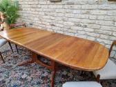 Vintažinis mid century tikmedžio valgomojo stalas - nuotraukos Nr. 16