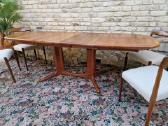 Vintažinis mid century tikmedžio valgomojo stalas - nuotraukos Nr. 17
