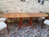 Vintažinis mid century tikmedžio valgomojo stalas - nuotraukos Nr. 18