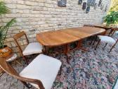 Vintažinis mid century tikmedžio valgomojo stalas - nuotraukos Nr. 19