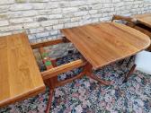 Vintažinis mid century tikmedžio valgomojo stalas - nuotraukos Nr. 20