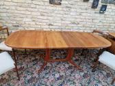 Vintažinis mid century tikmedžio valgomojo stalas - nuotraukos Nr. 21