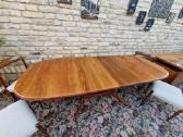 Vintažinis mid century tikmedžio valgomojo stalas - nuotraukos Nr. 23