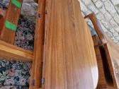 Vintažinis mid century tikmedžio valgomojo stalas - nuotraukos Nr. 24