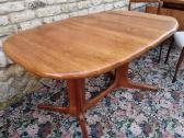 Vintažinis mid century tikmedžio valgomojo stalas - nuotraukos Nr. 30
