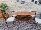 Vintažinis mid century tikmedžio valgomojo stalas - nuotraukos Nr. 36
