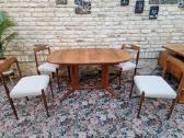 Vintažinis mid century tikmedžio valgomojo stalas - nuotraukos Nr. 37