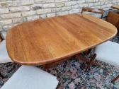 Vintažinis mid century tikmedžio valgomojo stalas - nuotraukos Nr. 38