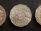 50 centų Australija 3 vnt.