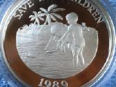 Moneta Cayman isl. 1989m. 5 dollars, sidabras(925)