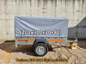 Nauja 750kg priekaba su 80cm tentu - nuotraukos Nr. 2