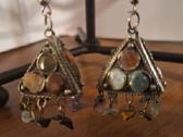 Boho stil piramidės formos auskarai - nuotraukos Nr. 7
