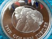Moneta Falkland islands 2002m. 50 pensu, sidabras