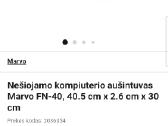 Nešiojamo kompiuterio aušintuvas Marvo Fn-40 17 Rg - nuotraukos Nr. 3