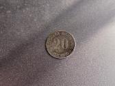 20 sidabrinių pfennig Vokietijos 1874 m.