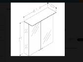 Kamė Vetro 60cm veidrodinė spintelė - nuotraukos Nr. 3