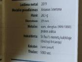 A. Smetonai dedikuotas paauksuotas medalis/moneta - nuotraukos Nr. 2